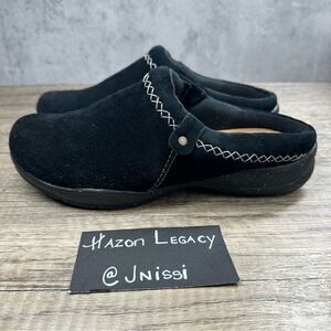 Clarks~Women's~”Roseville Echo”~Black Slip On Mules~Size 7